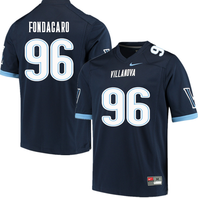 Men #96 Nathan Fondacaro Villanova Wildcats College Football Jerseys Sale-Navy